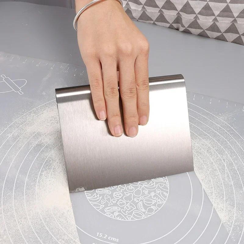 Stainless Steel Scale Cake Scraper DIY Dough Pastry Spatulas Buttercream Edge Smoother Cake Decorating Tools Baking Accessories