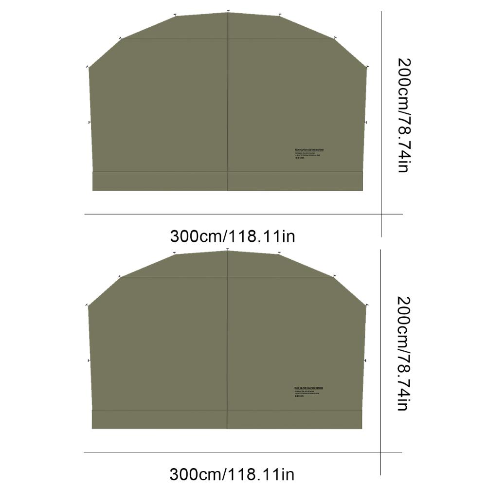 Outdoor Silver Coated Canopy Rainproof Sunscreen Self-driving PU3000MM Awning For Camping Dome Shelter Sunshade Beach Tent Dome