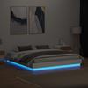 LED Bed Frame in White 200x200 cm