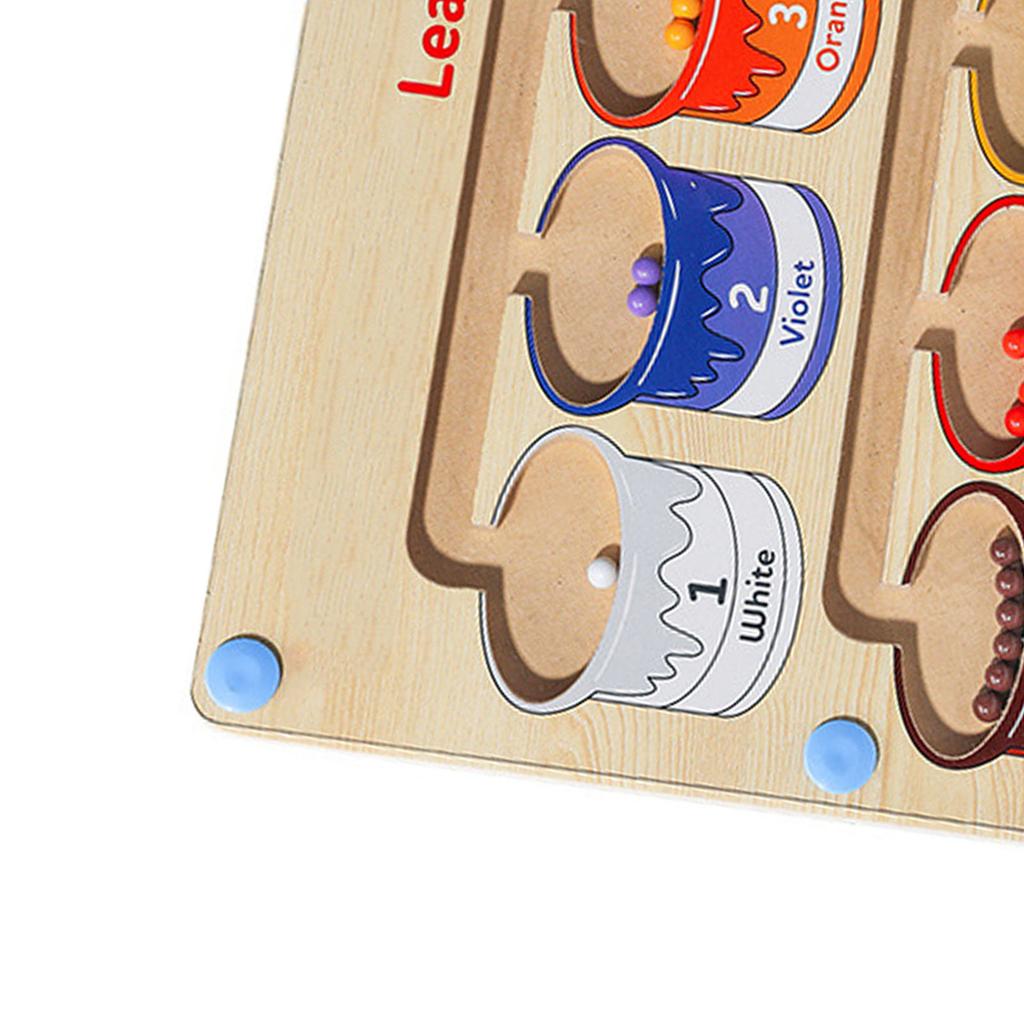 Kinder Magnetisches Farben Zahlen Labyrinth Feinmotorik Gehirntraining Pädagogisches Holz Magnetbrett