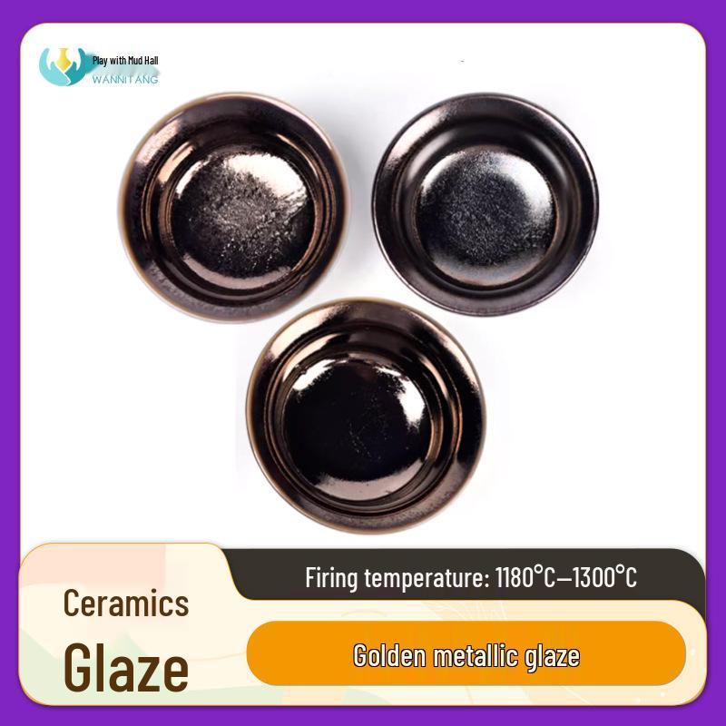 

Gold High-Temperature Metal Glaze for Ceramics (1180-1300℃) - Water-Based Ceramic Coloring Art Glaze Gold Glaze [300 ml/bottle]