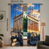 2Pcs Ancient Greek Curtain Temple In Athens Greece Window Drapes For Party Decorations Suitable For Bedroom Living Room A