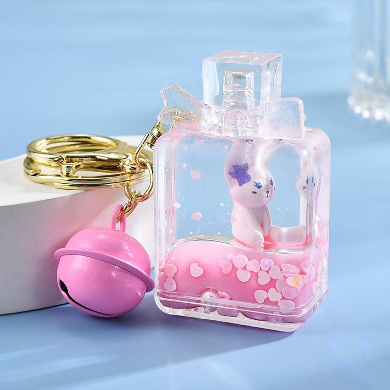 Creative Flowing Sand Acrylic Wishing Bottle Keychain