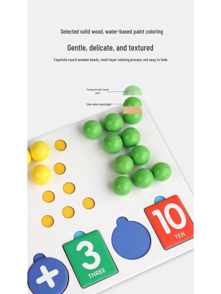 Montessori-Inspired Math Matching Puzzle & Clip Beads for Preschool Fine Motor Skills Development