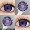 1 Pair Purple Lenses for Eyes Color Contacts Lens Anime Pink Lenses Blue Pupils for Eyes Y2K Lenses for Natur… More