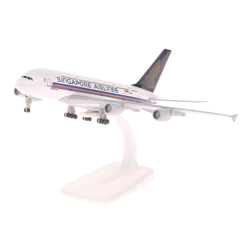 20Cm Plane Model Boeing A380 Singapore Airlines Aircraft Alloy Simulation Airplane Model Aircraft For Kids Toys Christmas Gift