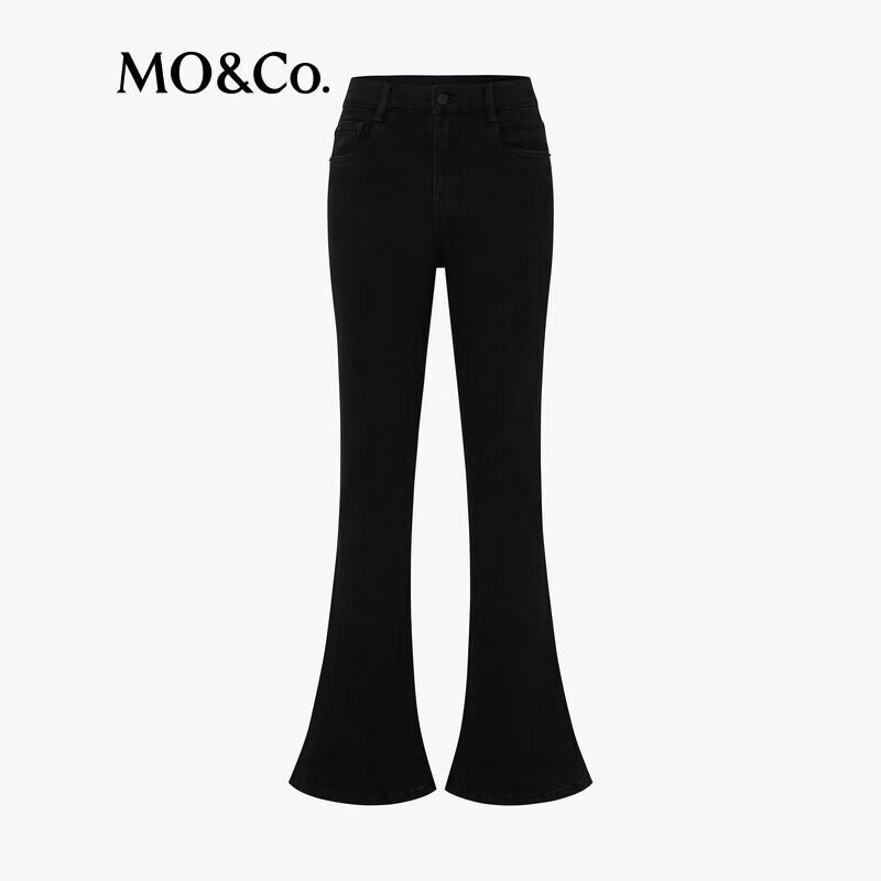 MO&Co. High-Waist Flared Black Wash Jeans