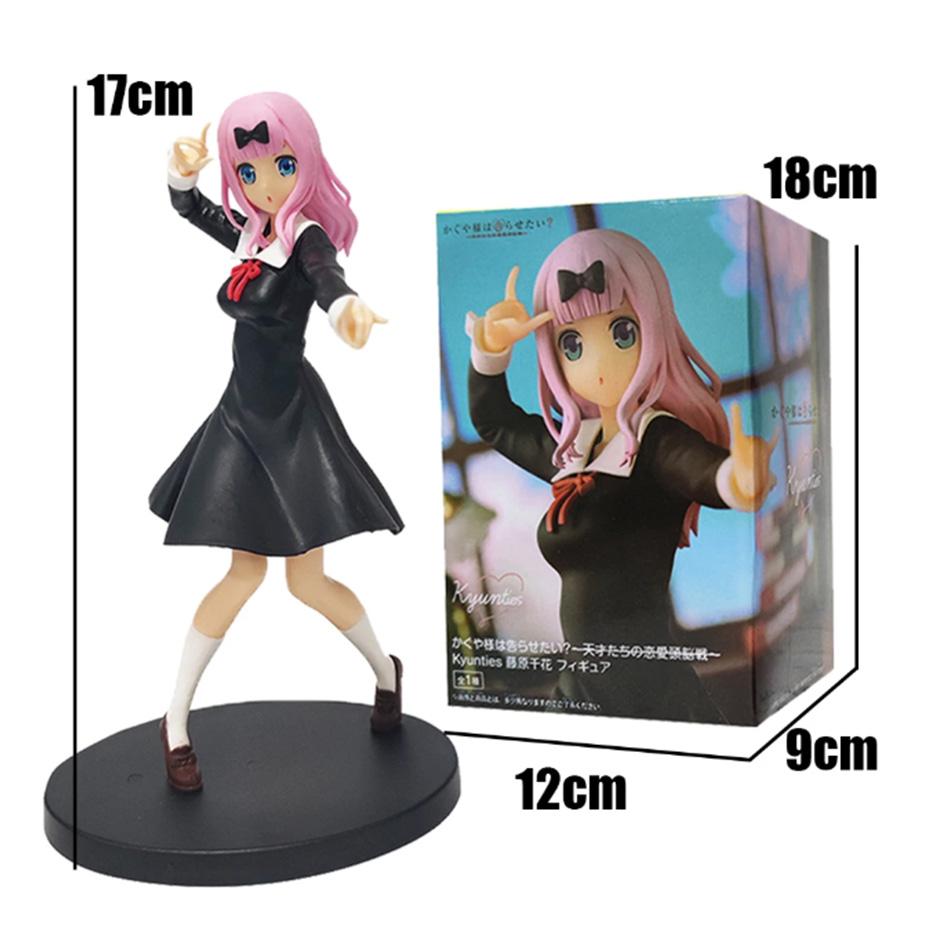 Love Is War 18cm Anime Figure Kawaii Girl Fujiwara Chika & Shinomiya Kaguya Action Collectible Model Doll Toy Gift