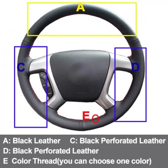 DIY Car Steering Wheel Cover For Chevrolet Captiva 2007-2014 GMC Sierra 07-2013
