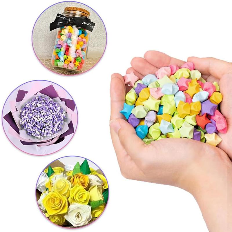 Origami Star Paper Strips 1350Sheet 27Colors Star Paper Strip Coloured Double Sided Lucky Star Origami DIY Hand Arts Home Decor