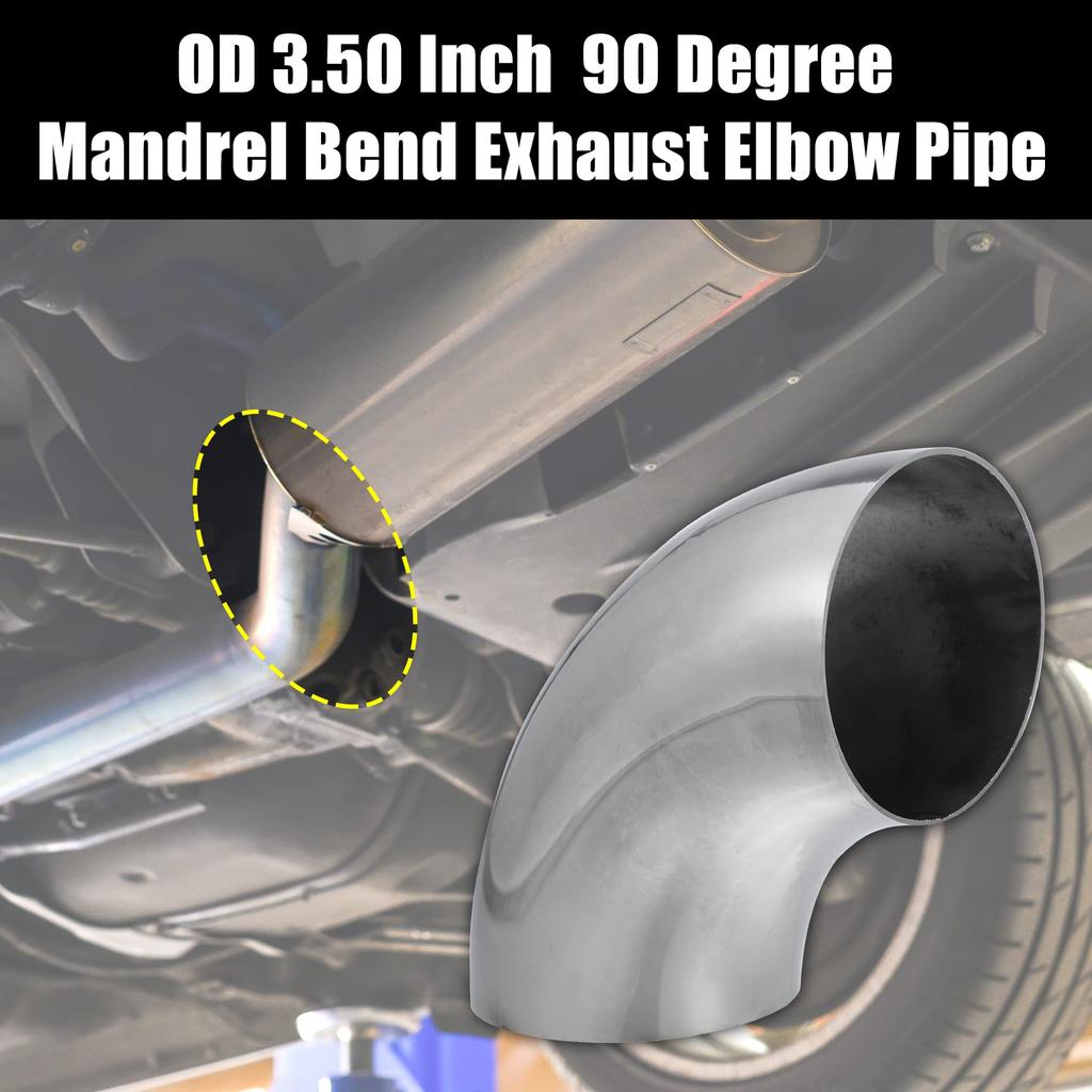 uxcell SS304 90 Degree Mandrel Bend Elbow Stainless Steel Bend Tube Exhaust Elbow Pipe