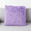 Long Plush Pillow Case Machine Washable Faux Furs Fabric Square Cushion Cover with Zippers Seasonal Home Decors