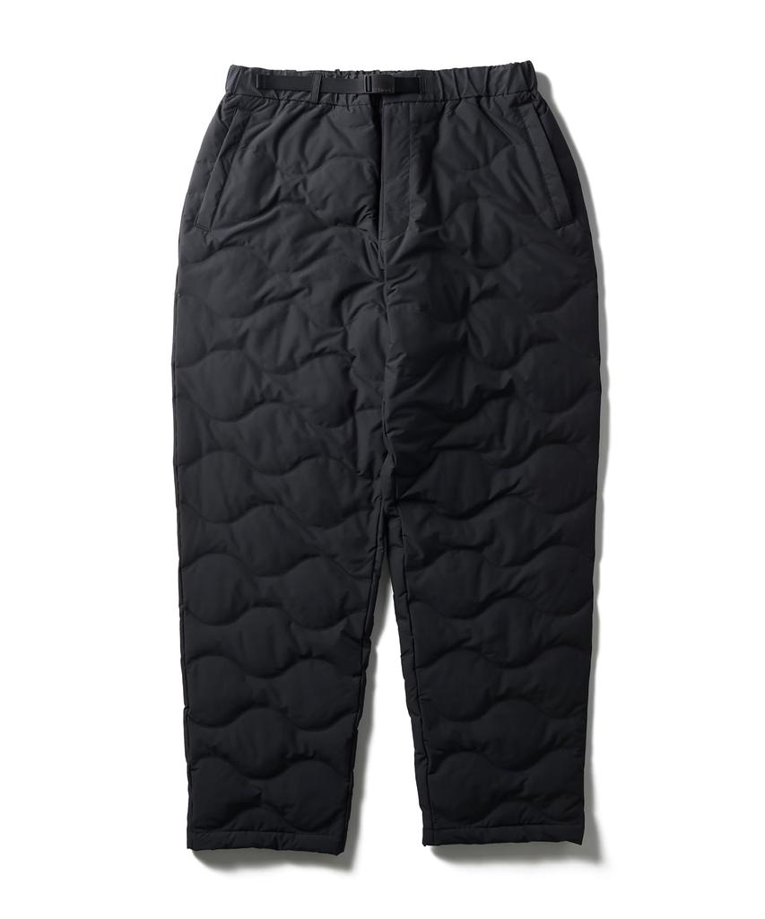 Snow Peak Seamless Quilted Down Pants Long Pants with Down and Size S PA-25AU015, Padding, Men's Women's, Black,