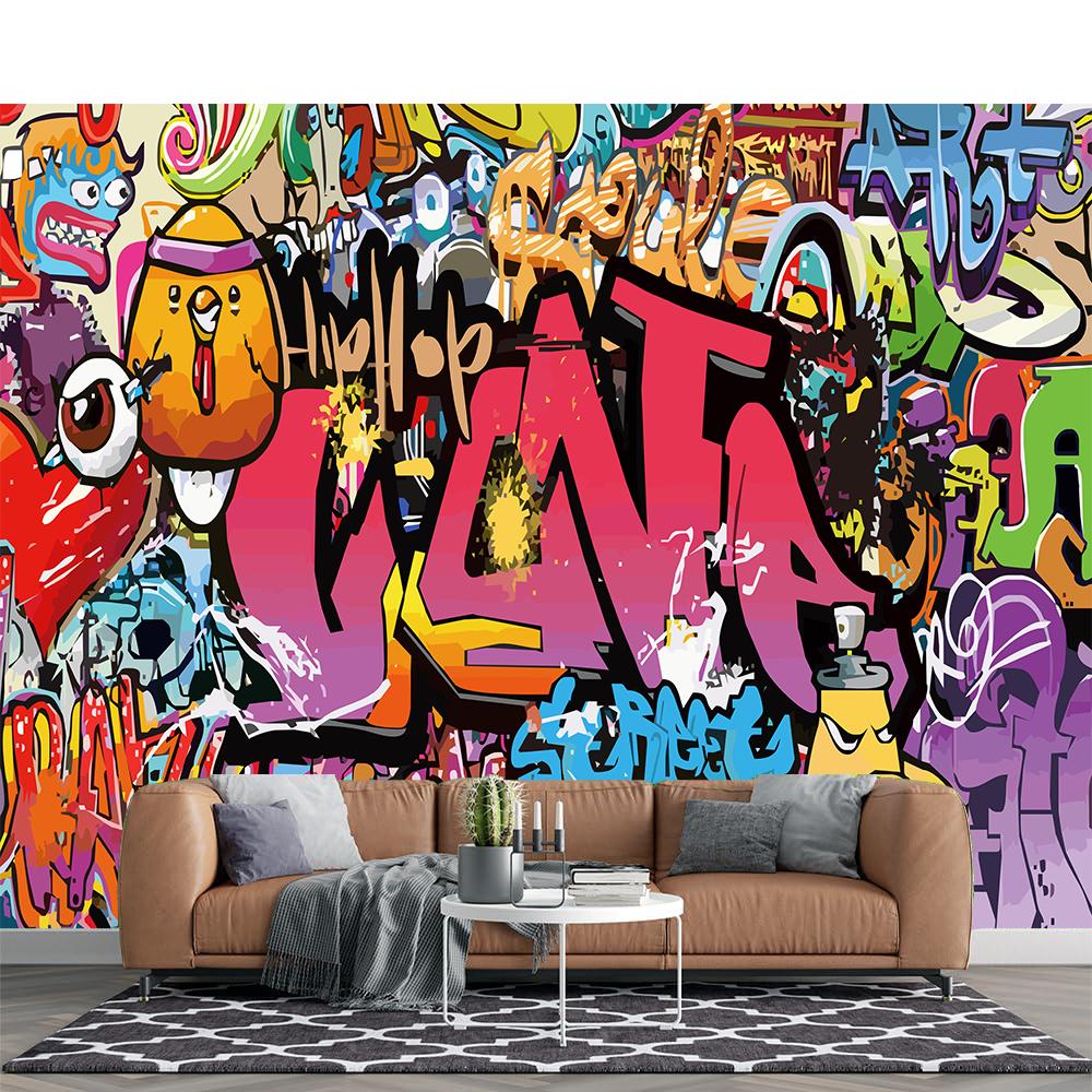 3d Creative Graffiti Wall Mural Cool Graffiti Wallpaper Bedroom Living Room Sports Gym Graffiti Wall Paper