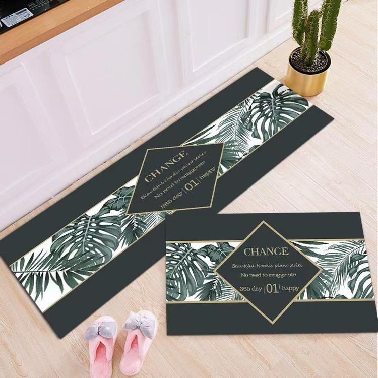 Cartoon Kitchen Floor Mat, Water-Absorbing And Oil-Absorbing Diatom Mud Floor Mat, Wear-Resistant And Dirt-Resistant L-Shaped Floor Mat, Anti-Skid Ma