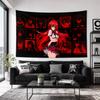 1pc High School DxD Rias Anime Tapestry, Red Aesthetic Collage Wall Hanging, Cool Anime Girl Tapestry for Room Decoration Items