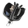 Double-layer car key bag for men, cowhide large-capacity simple storage, household key bag for women