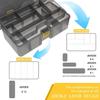 Fishing Gear Storage Box Plastic Gray Multifunctional Double-Layer Bait Box Ten Compartments Easy Assembly Fishing Bait Tool Box