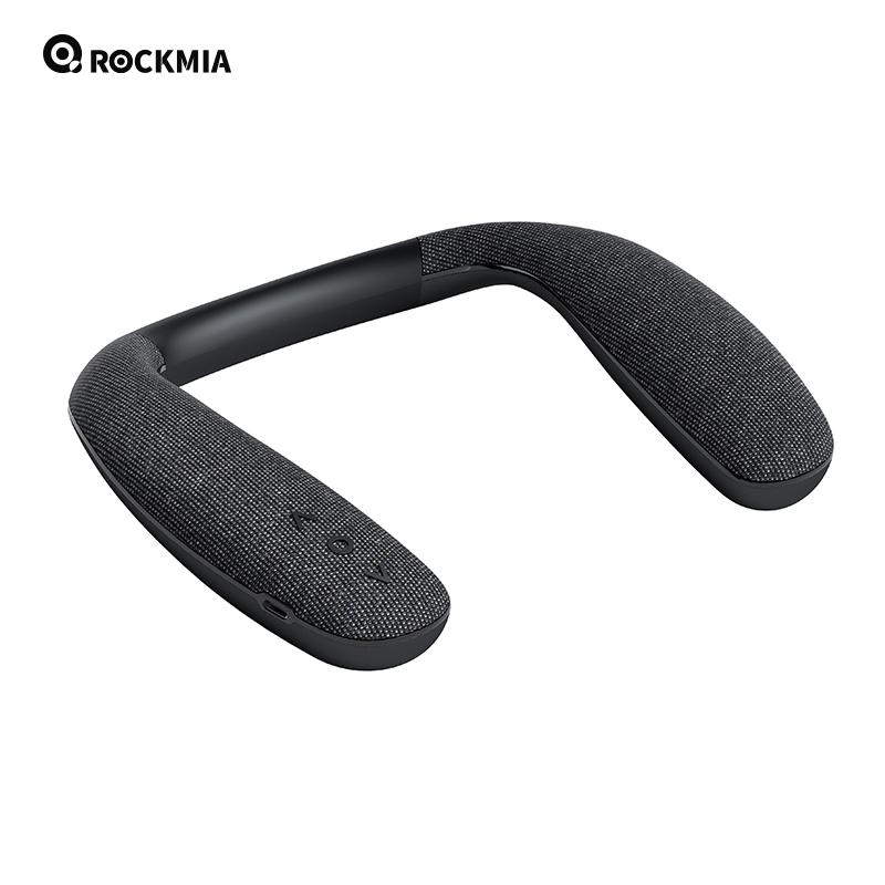 Altoparlante da collo Rockmia EBS-908 905 Bluetooth Wireless 5.0 a forma di U 6W Scatola Bassi Portatile per Gaming, Viaggi, Passeggiate e Ciclismo