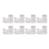 8pcs Transparent Strip Light Connector 2PIN LED Strip Connector  For COB LED Strip Light