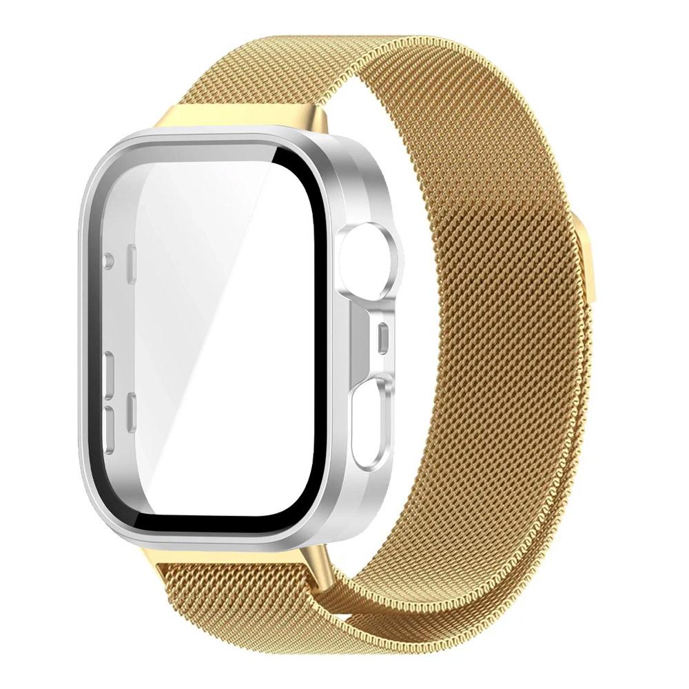 PC-Gehäuse + Metall-Mailänder Armband für Huawei Watch Fit 3/4/4 Pro Displayschutz-Stoßfänger Bequemes Armband für Huawei Watch Fit 4 Pro