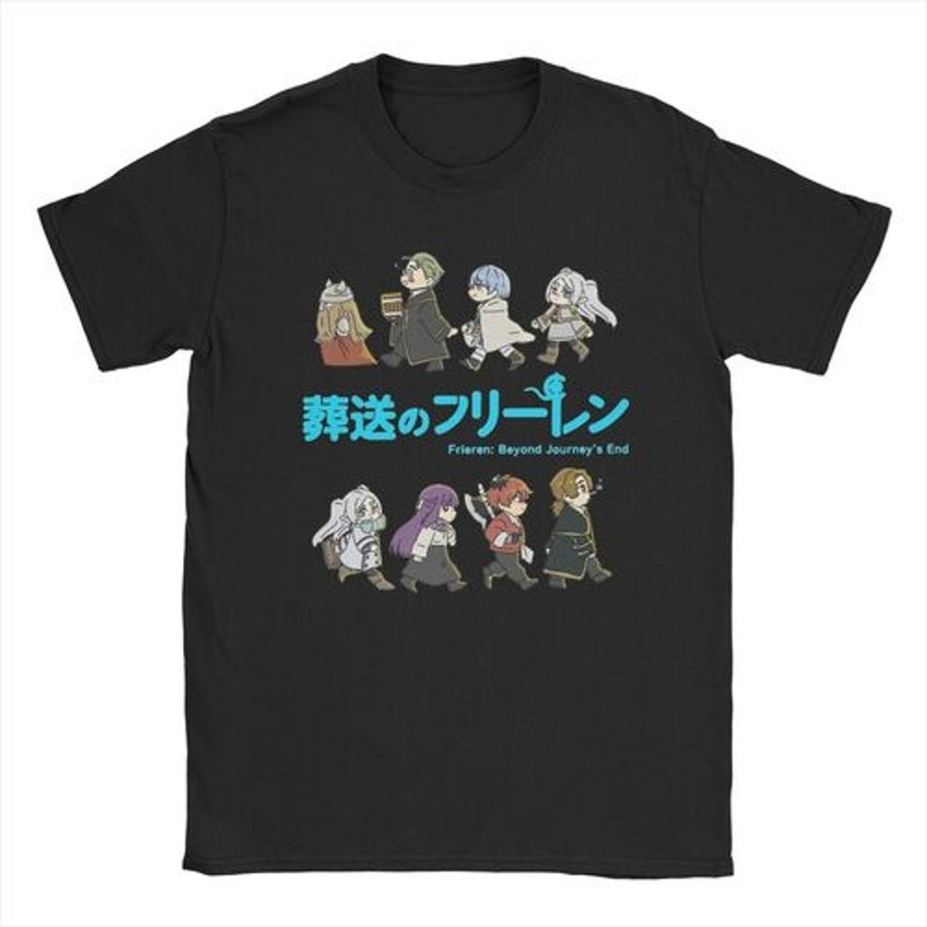 Anime Beyond Journeys End Japanese T Shirt for Men Women Cotton  TShirt Round Neck Sousou No Frieren Tees Clothes Plus Size
