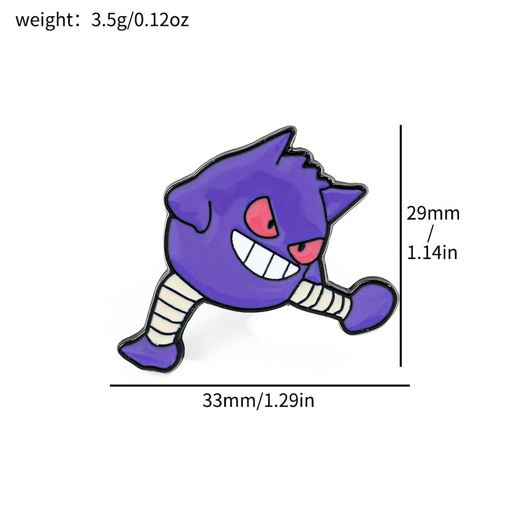 Creative Personality Genggui Alloy Brooch Pokémon Pokémon Metal Badge Accessories