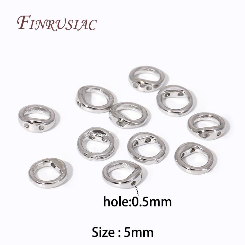 Crimp Beads For Jewelry 18K Gold Plated Crimps Cover Findings For DIY Bracelets Accessories Bead Tip Ball Chain Connectors