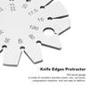 Bevel Angle Gauge Stainless Steel Oblique Edges Protractor for Knife Blade Measuring 15‑120 Degree Bevel Angle Gauge