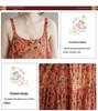 2025 Summer Cotton Linen Patchwork Long Sling Dress
