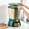 Rotating Moisture-proof Transparent Design Rice Storage Container 4-Grid Retain Freshness Grain Container for Kitchen