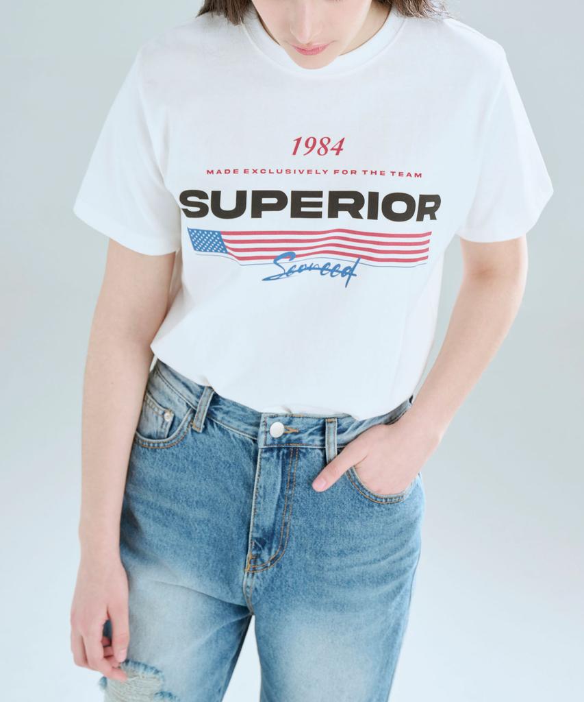 SEONEED Superior Short Sleeve T-Shirt White