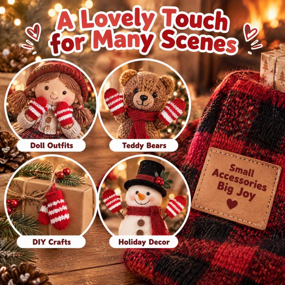 Mini Mini Knit Mittens Tiny Doll Accessories Accessories Tiny Yarn Gloves Craft