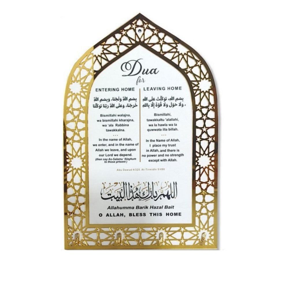 

Wall Mounted Islamic Key Rack Decorative Key Organizers Hook Arabic Key Holder Home Decoration White Style B