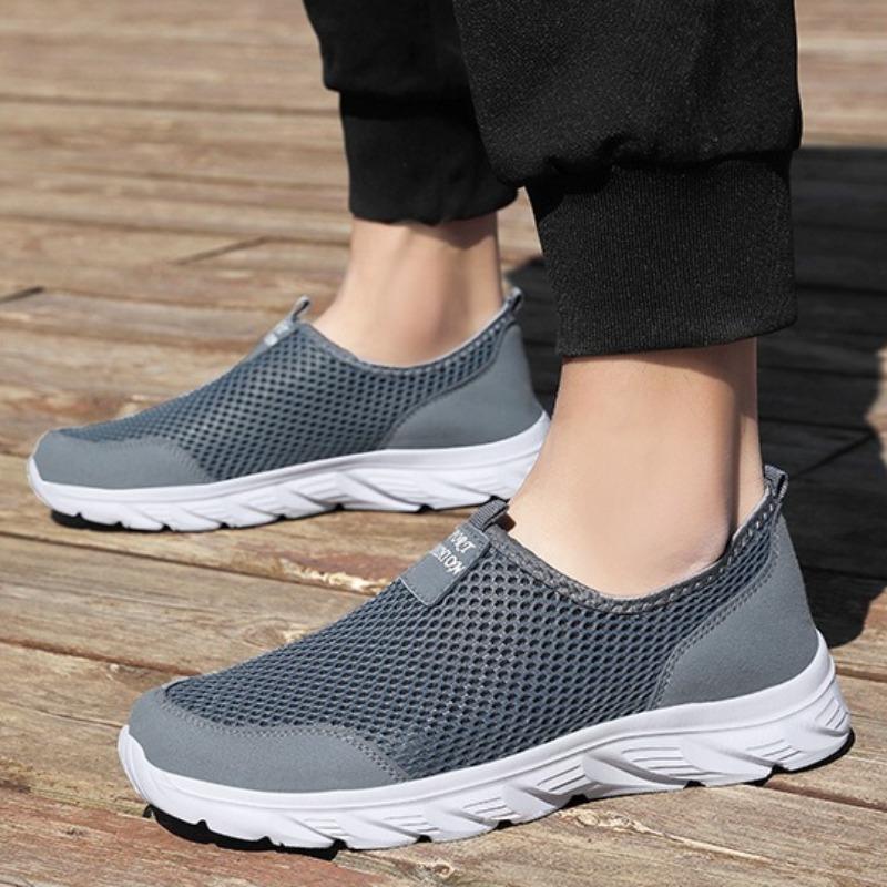 Men's Shoes Summer Breathable Mesh Shoes Lightweight Walking Flats Comfort Slip-On Driving Shoes Casual Sneakers for Men Loafers