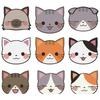 10pcs Pegatinas Reflectantes para Coche Creativo Dibujo Animado Elemento Animal Luminoso Pegatina para Coche Lindo Cabeza de Gato Decoración Pegatina Para Coche