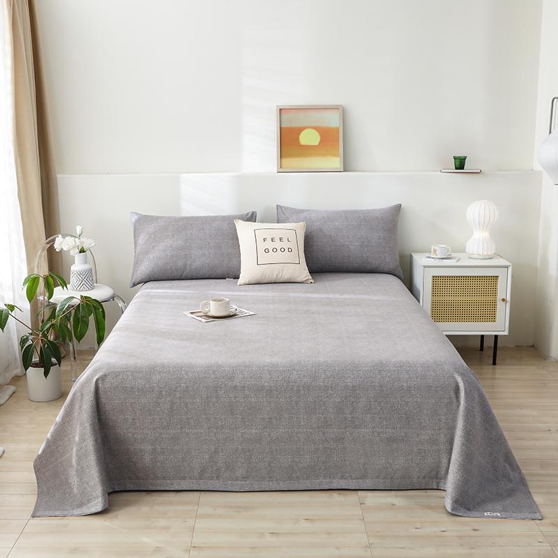 Cotton Thick Bed Flat Sheet for Double Bed Plain Top Sheets Single/Queen/King Flat Bedsheets Soft Home Bed Linen Sheets