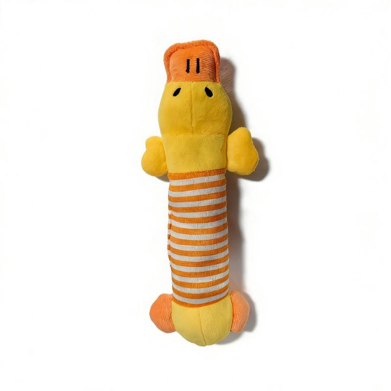 Soft Plush Elephant Shaped Squeaky Chew Toy for Pets
