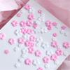 400Pcs 3D Flower Nail Charms,Resin Flower Nail Gems Nails Art Rhinestones Flower Nail Supplies for Women Girls Gifts