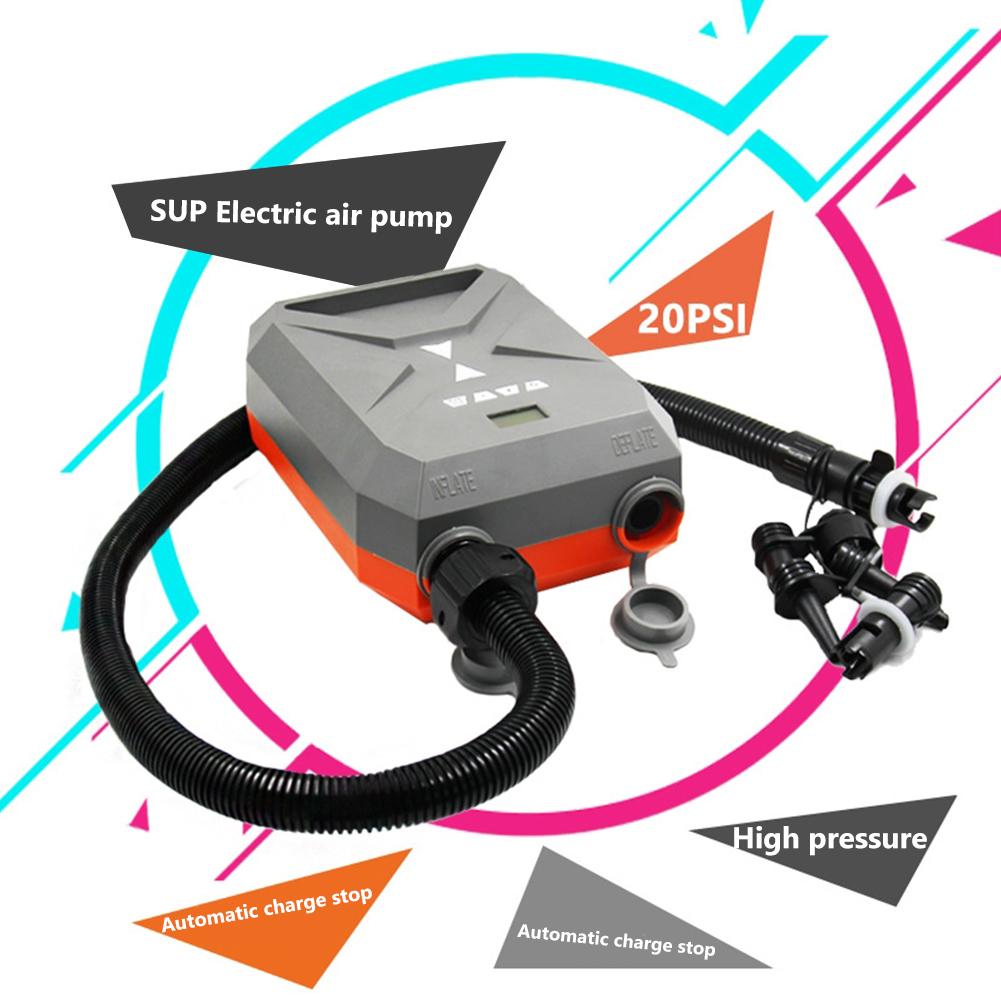 20psi Electric Air Pump High Pressure Air Compressor With 6pcs Nozzles For Kayak Boat Swimming Pool Air Cushions