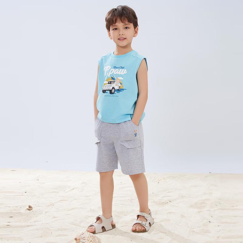 PawinPaw Cartoon Bear Boys  Sleeveless Printed T-Shirt Vest 110