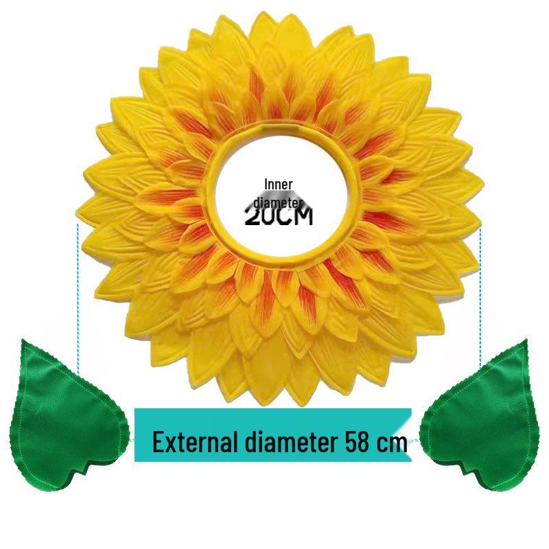 Children's Sunflower Headgear for Dance and Sports Events