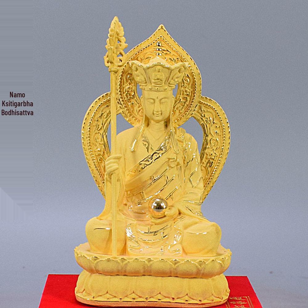 Mount Jiuhua Ksitigarbha Bodhisattva Standing Statue for Home Altar Decoration H401