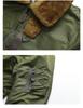 Shenwu Amei Herren Khaki B-15 Fliegerjacke Retro Baumwollparka Wintermantel