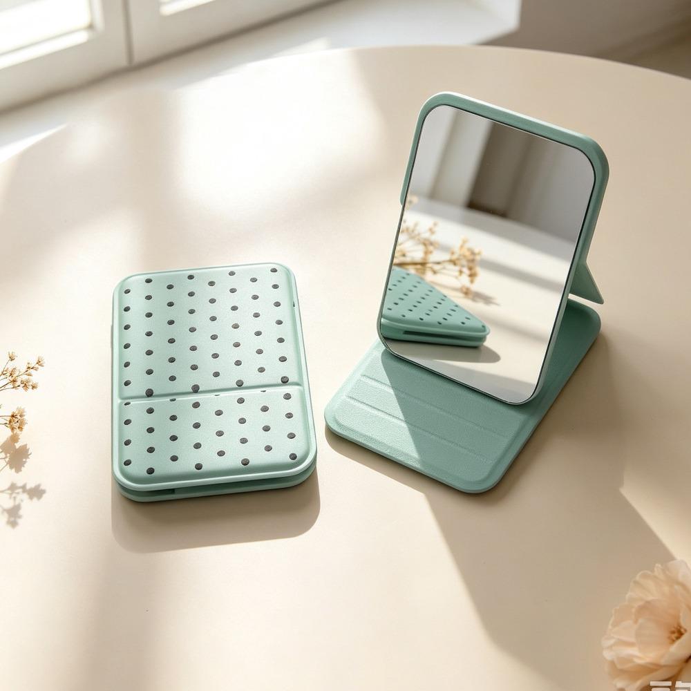 Foldable Cosmetic Mirror Mini Pocket Mirror Portable PortbaleVanity Mirror Desktop Use
