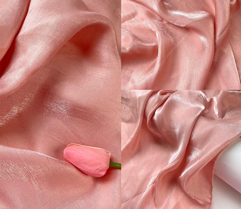Seide Leinen Mischgewebe Damenkleid Maßgeschneidert Seide Leinen Mode Stoff