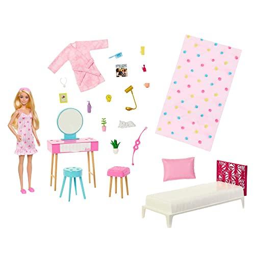 Mattel Barbie Uroczy Różowy Pokój (Jak widać w filmie „Barbie”) - Zestaw do przebierania lalek (Wiek 3 i więcej) HPT55