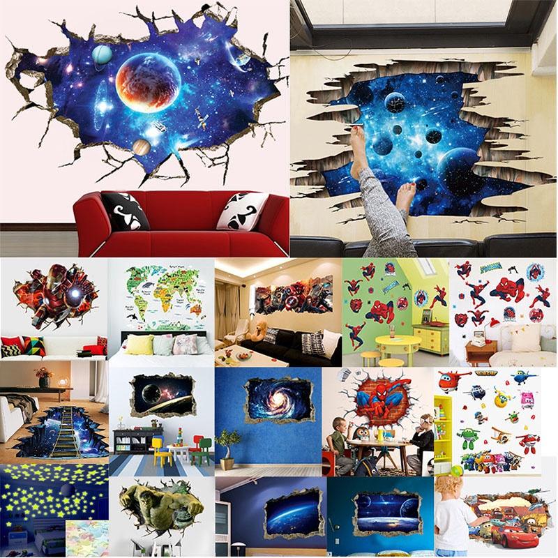 The Avengers 3d Wall Stickers Removable Kids Nursery Home Decor Mural Decal Art