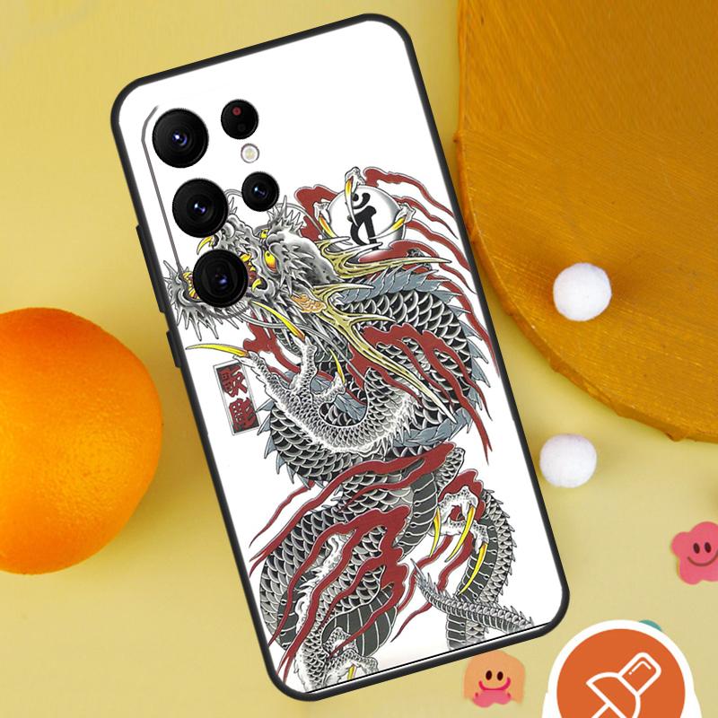 Yakuza Dragon Tattoo Case For Samsung Galaxy S23 S22 S21 Ultra S20 FE S8 S9 S10 Plus Note 10 20 Ultra Cover