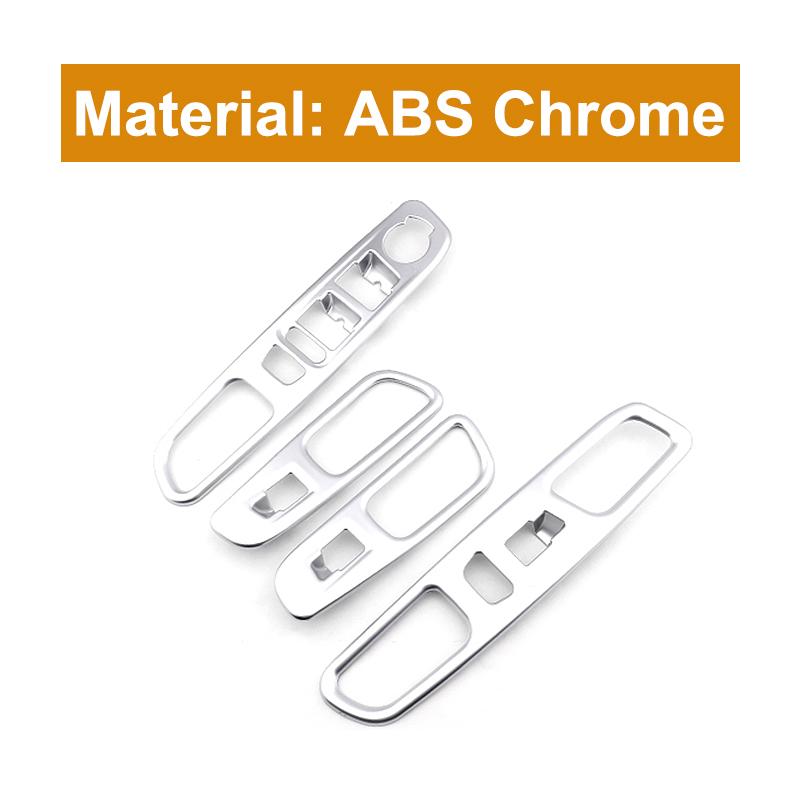 For Jeep Renegade 2015 2016 2017 2018 2019 2020 2024 2024 2024 ABS Car Window Glass Lift Switch Button Panel Trim Cover Stickers